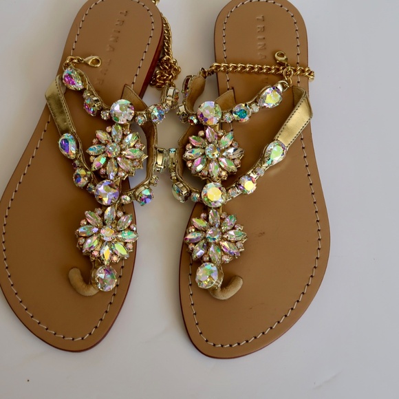 Trina Turk Iridescent Jewel Sandals - Picture 7 of 8
